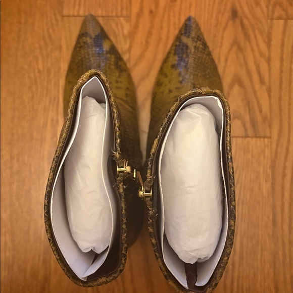 Franco Sarto Anna Pointed Toe Snakeskin Bootie - Picture 7 of 11